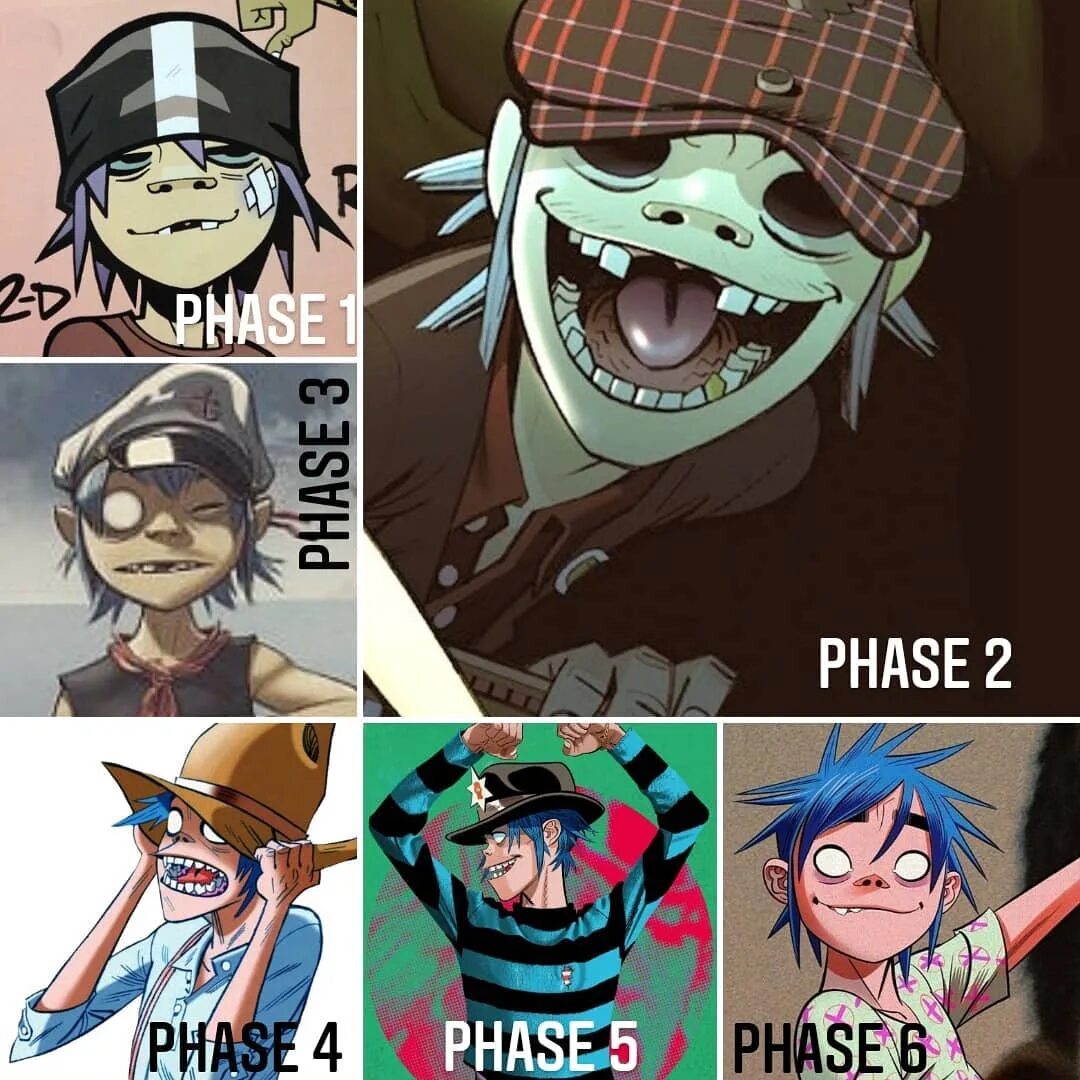 Gorillaz в Instagram: "2D through the Phases 💙 Which one is your favo...