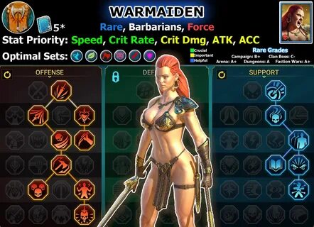 Raid Shadow Legends Champion Guide Schlachtmaid Warmaiden - 