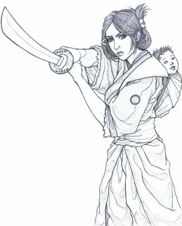 Female Samurai Drawing at GetDrawings Free download