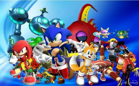 Colorful Sonic the Hedgehog wallpaper Background for PC