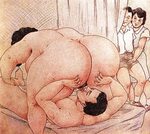 Винтажные голые рисованные толстухи (59 фото) - порно и эрот
