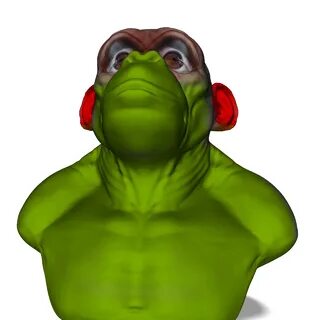 Green,gorilla,ape,red,ears - free photo from needpix.com AMP