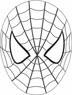 Spiderman mask printable coloring page for kids: Coloring pa