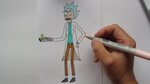 How to draw Rick Sanchez from Rick and Morty - YouTube