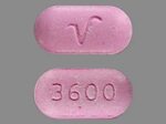 3600 V Pink Pill Images - Pill Identifier - Drugs.com