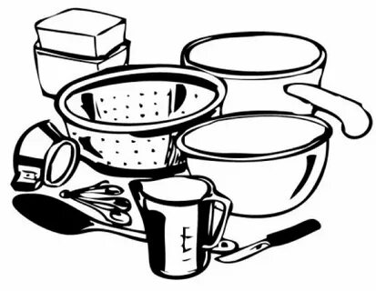 Cooking Utensils Coloring Page Parallel - Clip Art Library