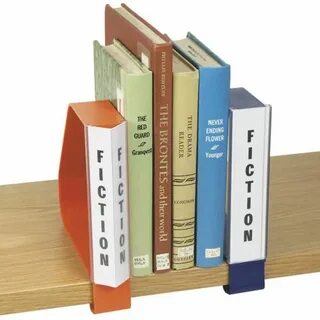 Shelf Markers - Clip-On Plastic Book Supports with Shelf Lab
