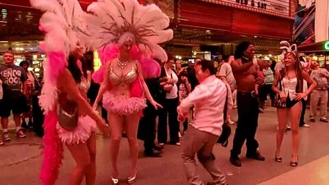 Fremont St Viva las Vegas show girl - YouTube