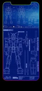 iPhone X Wallpaper OC Gundam Blueprint - iPhone X Wallpapers