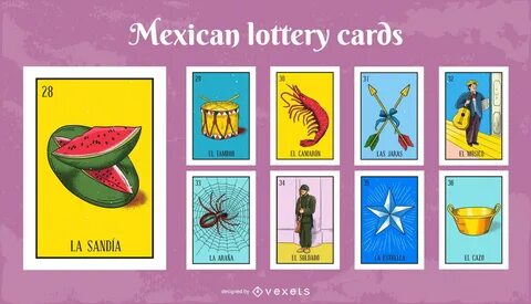 Mexican Lottery Cards Set Vector Download