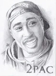 2Pac Easy Drawing : Tupac Portrait Drawing on Behance / The 