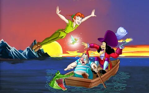 Peter Pan Cartoon Cartoon Captain Hook Smee And Tick Tock Th