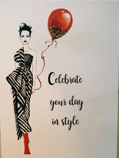 Fabulous Birthday Card Diva Birthday Fashion Illustration Et
