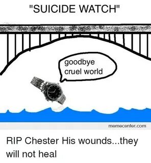 SUICIDE WATCH Goodbye Cruel World Memecentercom RIP Chester 