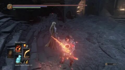 Dark Souls 3: Attacking Fire Keeper While Back Flipping With