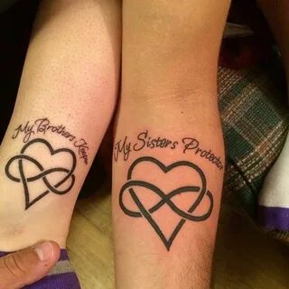 Infinity hearts and the phrase "My brother's keeper, My sist