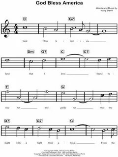 Irving Berlin "God Bless America" Sheet Music for Beginners 