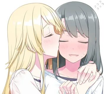 Safebooru - 2girls bang dream! black hair blonde hair blush 