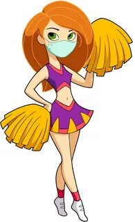 Cheerleader Kim Possible Wearing A Surgical Mask By - Kim Po