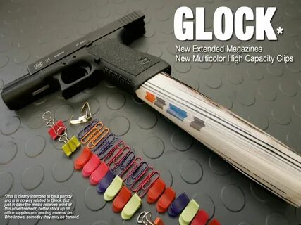 Glock With Extended Clips & High Capacity Magazine