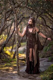 Tree Spirit Dress Forest Witch Queen Ensemble Priestess Etsy