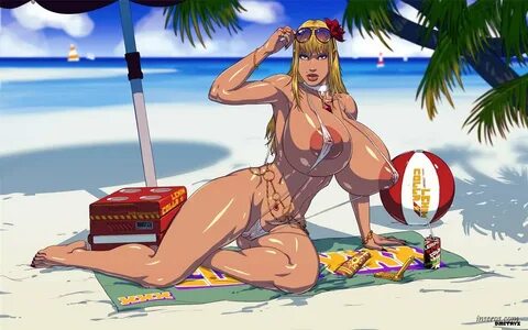Anime girls with beach balls size boobs nude