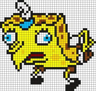 Spongebob Meme Perler Bead Pattern / Bead Sprite Pixel art g