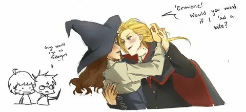 Fleur as a vampire and Hermione as a "stereotypical" witch f