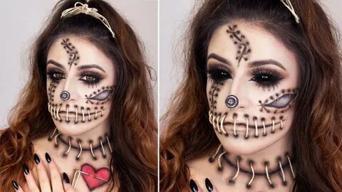 Voodoo Doll Tutorial Halloween Make Up - YouTube