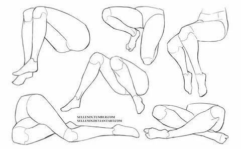 drawingden: " Legs sitting poses by Sellenin " Drawing refer