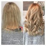Before & After Natural Beaded Rows Extensions by C.J. Damm T