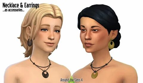 aroundthesims: " Around the Sims 4 Earrings & Necklace set B