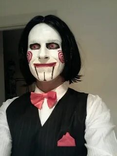 This guy looks creeepy to me as Jigsaw. Halloween makeup pre