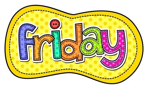 Friday Weekday Doodle Stitch Text Lettering Patch 3272362 Ve