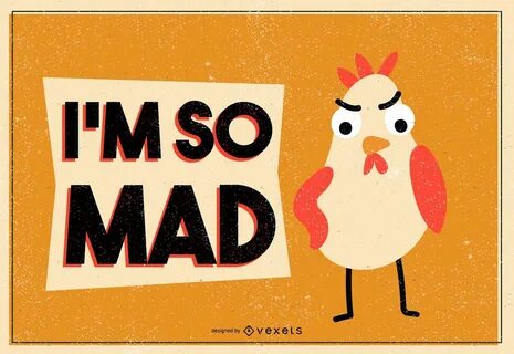 Mad Chicken Illustration Vector Download