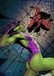 She-Hulk Vs Red She-Hulk Spiderman, Red she hulk, Shehulk