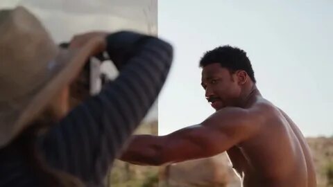 ausCAPS: Myles Garrett nude in ESPN Body Issue 2019 behind t