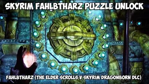 SKYRIM Fahlbtharz Puzzle Unlock - YouTube