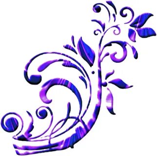 scroll purple blue swirl border sticker by @gasobella