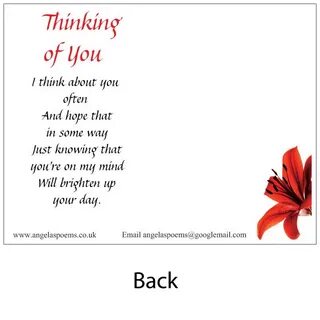 Thinking of you Poems