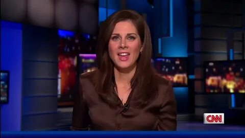 Ladies in Satin Blouses: Erin Burnett - Brown Satin Blouse