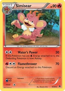 Simisear Emerging Powers Pokemon Card Pikawiz