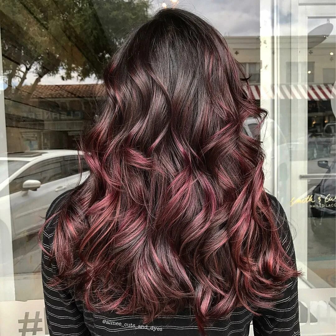 IE Balayage Specialist в Instagram: "Violet/red Balayage ❤ 💜 ❤ 💜 #ba...