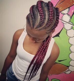 Flawless feed in braids by @kiakhameleon - Black Hair Inform