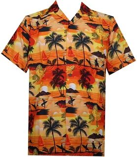 Hawaiian Shirts for Mens Camp Party Aloha Holiday Beach Shor