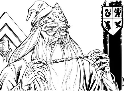 Coloriage d'Albus Dumbledore à imprimer sur Coloriage DE .co