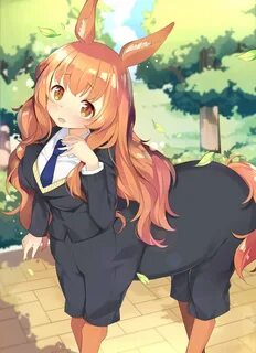 Safebooru - 1girl animal ears blazer brown eyes centaur cent