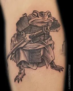Samurai frog tattoo
