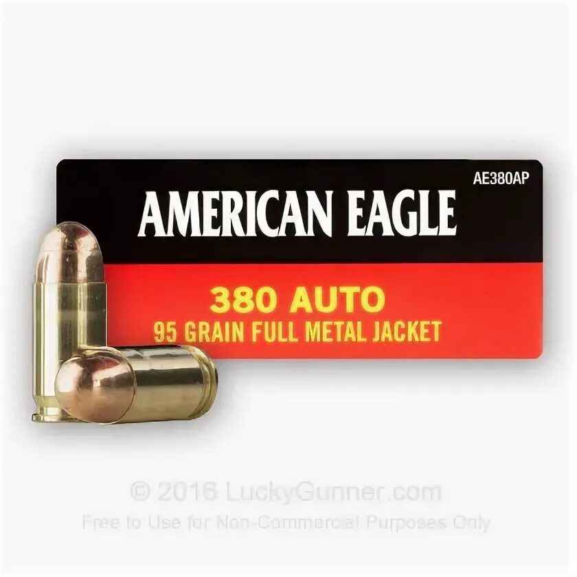 380 Auto - 95 Grain FMJ - Federal American Eagle- 1000 Round