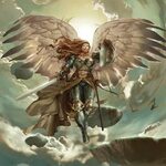 Magic the Gathering Tactics online - Serra Angel Angel warri